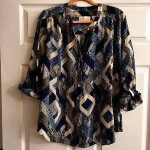 Blue Design Office Shirt